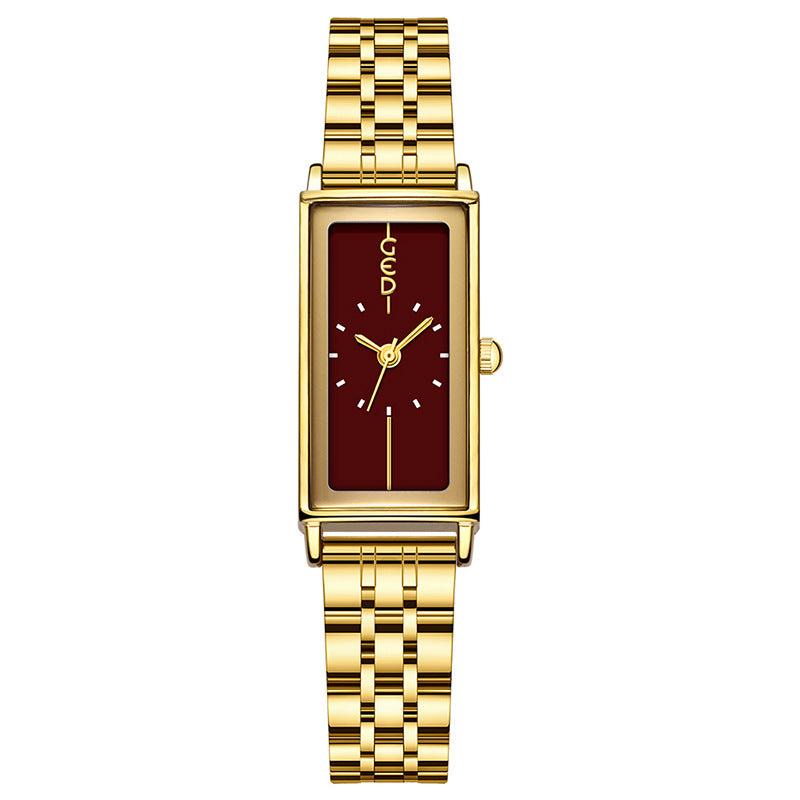 Montre Femme Dorée Rectangulaire – Élégance Moderne et Style Tendance
