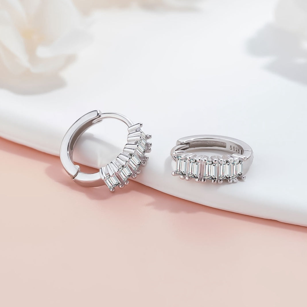 Boucles d’oreilles Cube en ARGENT S925 – Finition Or rose ou Platine