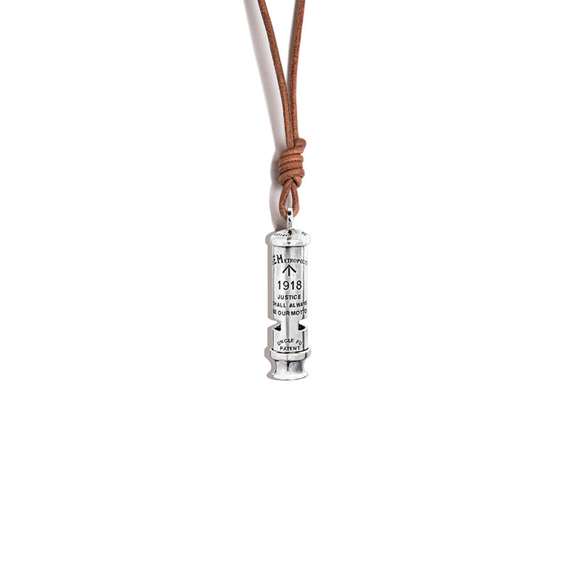 Collier Pendentif Sifflet Vintage en ARGENT 925 pour homme – Esprit rebelle et raffiné