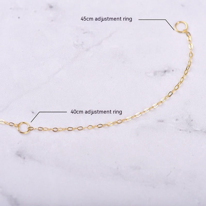 Chaîne en OR jaune 18 carats pour femme – Maillons ronds minimalistes
