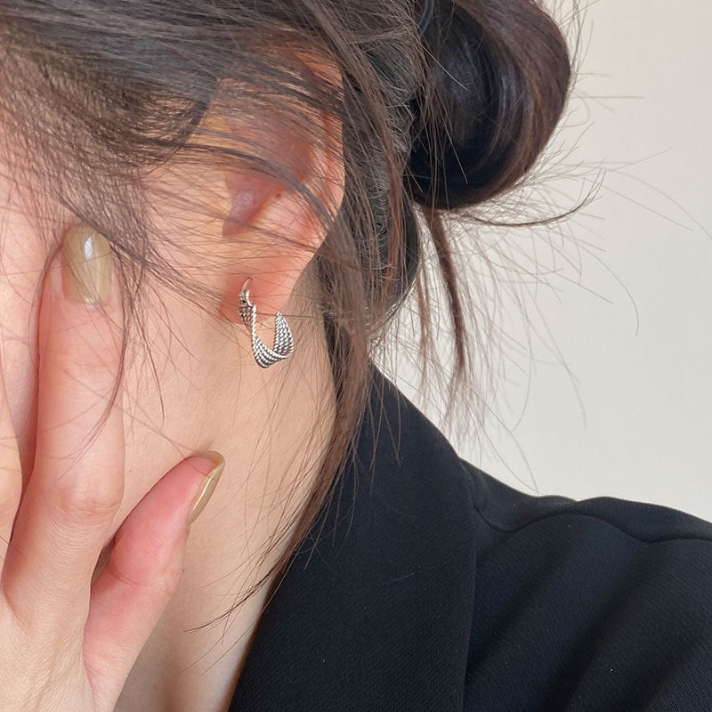 Boucles d’Oreilles Femme Argent 925 Torsadés – Chic et Élégance Quotidienne