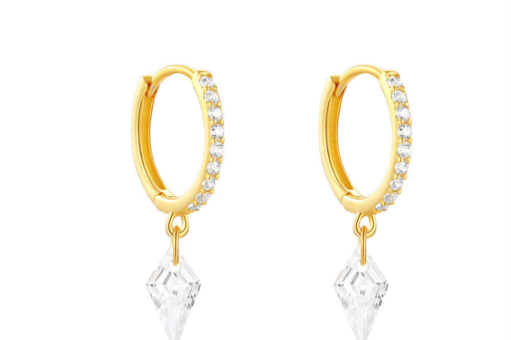Boucles d’oreilles Femme pendantes en Argent 925 avec Zirconia – Élégance classique