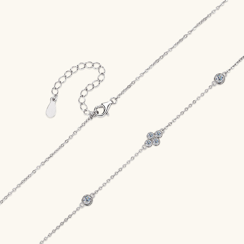 Collier Femme Argent 925 avec Moissanite – Chaîne Fine Élégante