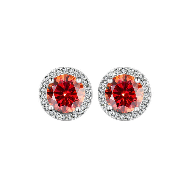 Boucles d’Oreilles en Argent 925 avec Moissanite – Élégance Céleste