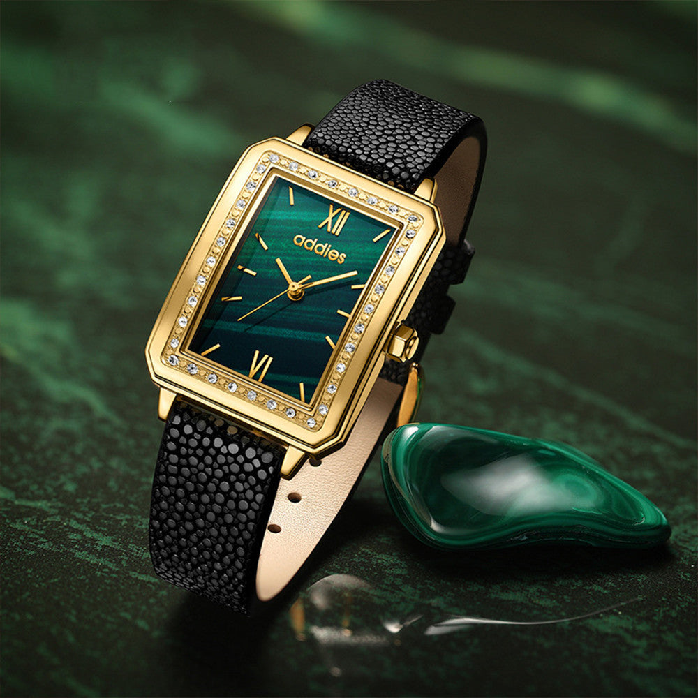 Montre Femme Luxe en Acier 316L & Cuir – Élégance