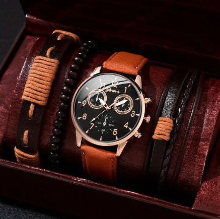Montre Homme à Quartz avec Bracelet – Style Simple & Tendance