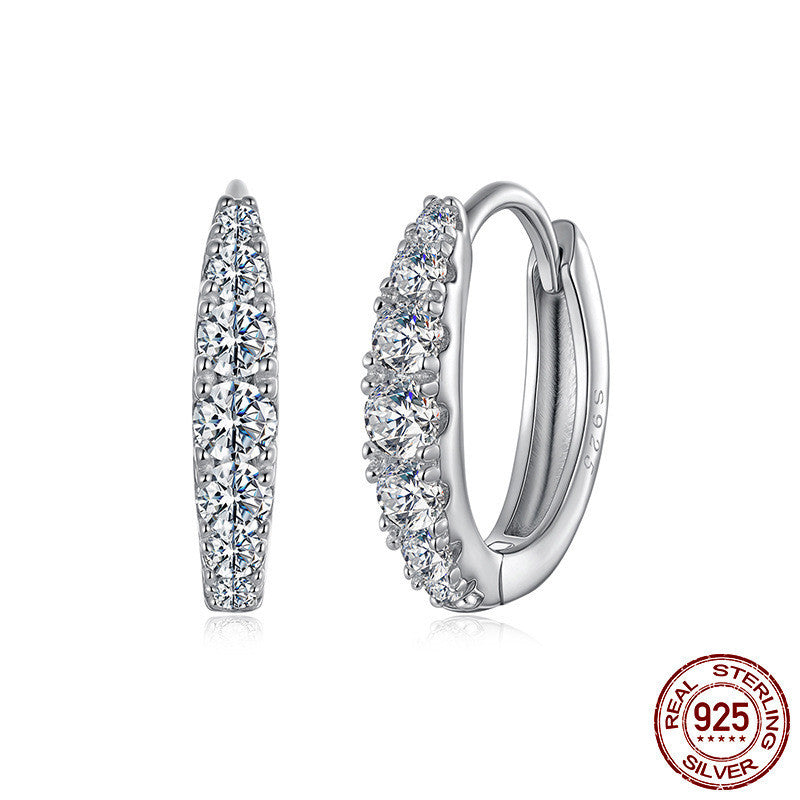 Boucles d’oreilles anneaux en ARGENT S925 avec moissanites – Élégance éclatante à prix doux