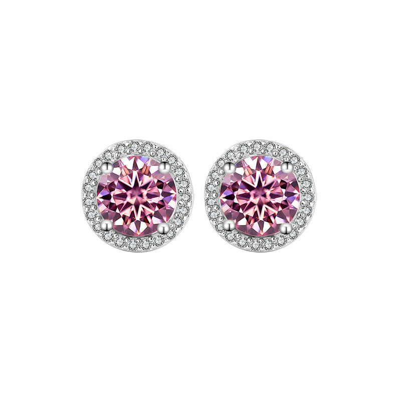 Boucles d’Oreilles en Argent 925 avec Moissanite – Élégance Céleste