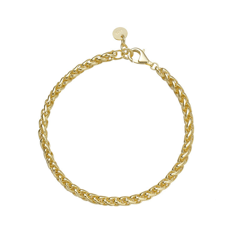 Bracelet Chaîne Dorée en ARGENT – Style Tendance Chic