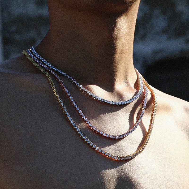 Collier de Luxe Urbain en ARGENT S925 et Moissanite – Éclat précieux, style affirmé