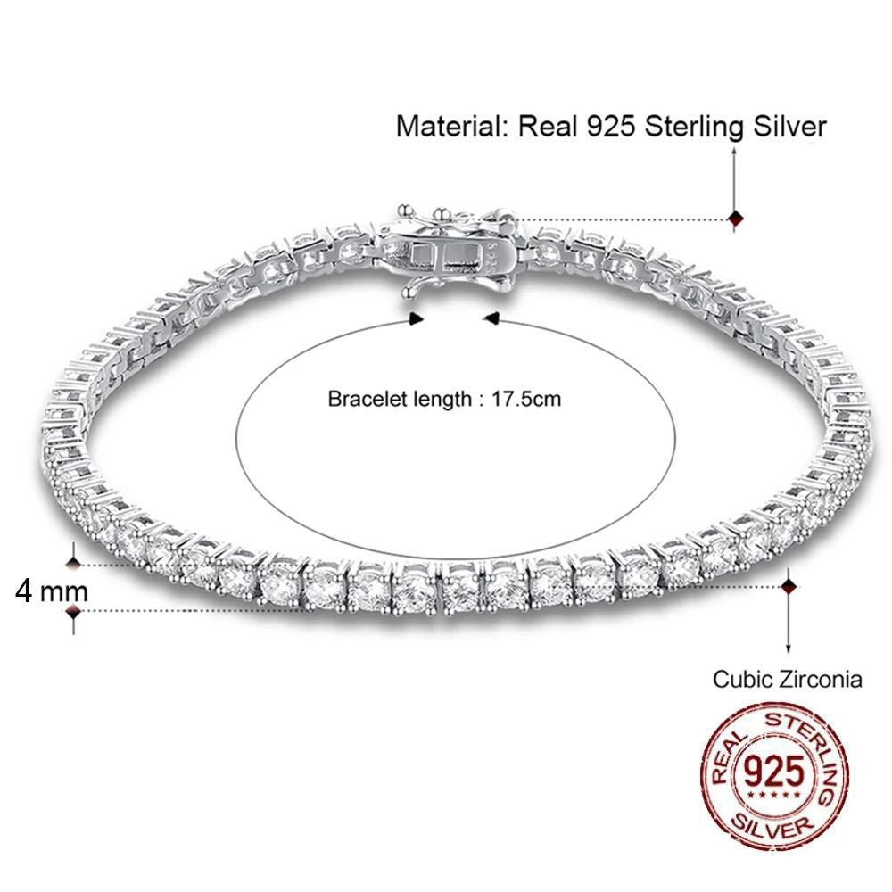 Bracelet en ARGENT S925 avec Zirconia – Élégance lumineuse et intemporelle