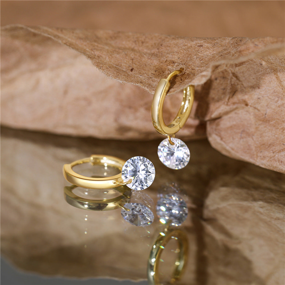 Mini Boucles d’oreilles délicates plaqué OR 14k en ARGENT S925 et Zircon – Brillance tendance et intemporelle