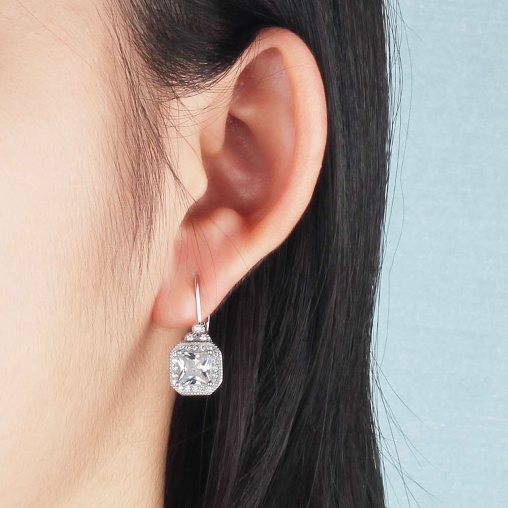 Boucles d’oreilles Couronne en ARGENT S925 avec Strass - Chic Intemporel