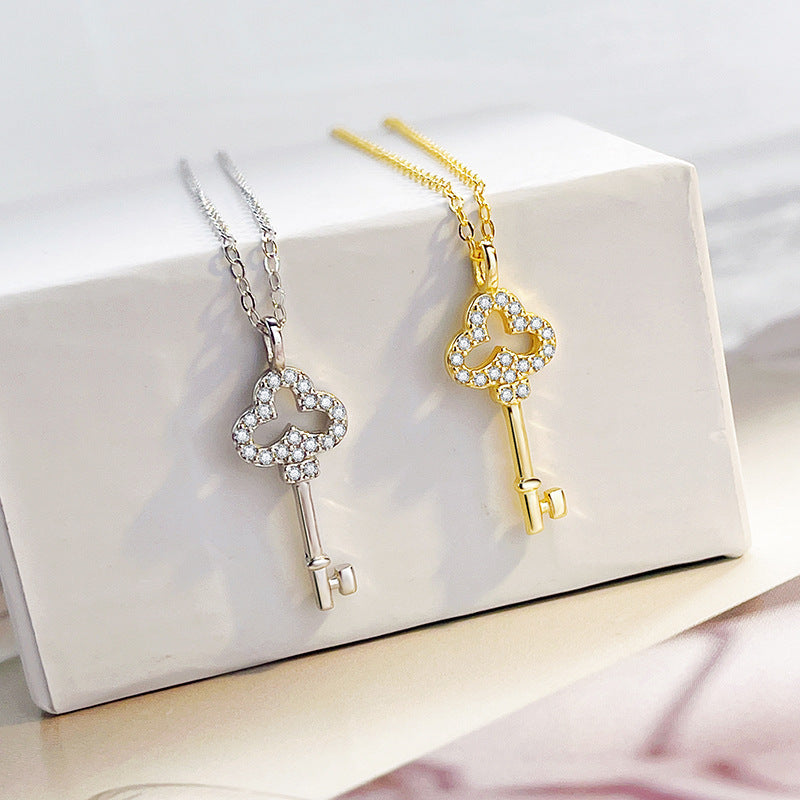 Collier Femme Clé en Argent 925 – Symbole d’Amour et de Chance