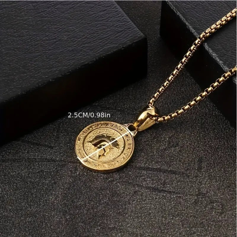 Chaîne Homme Gladiateur en ACIER TITANE plaqué Or ou Argent – Style Rétro et Puissant