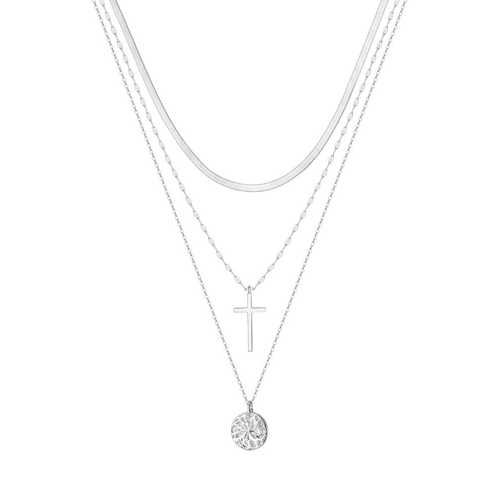 Chaîne avec Croix et Médaillon en ARGENT 925 – Élégance & Tendance