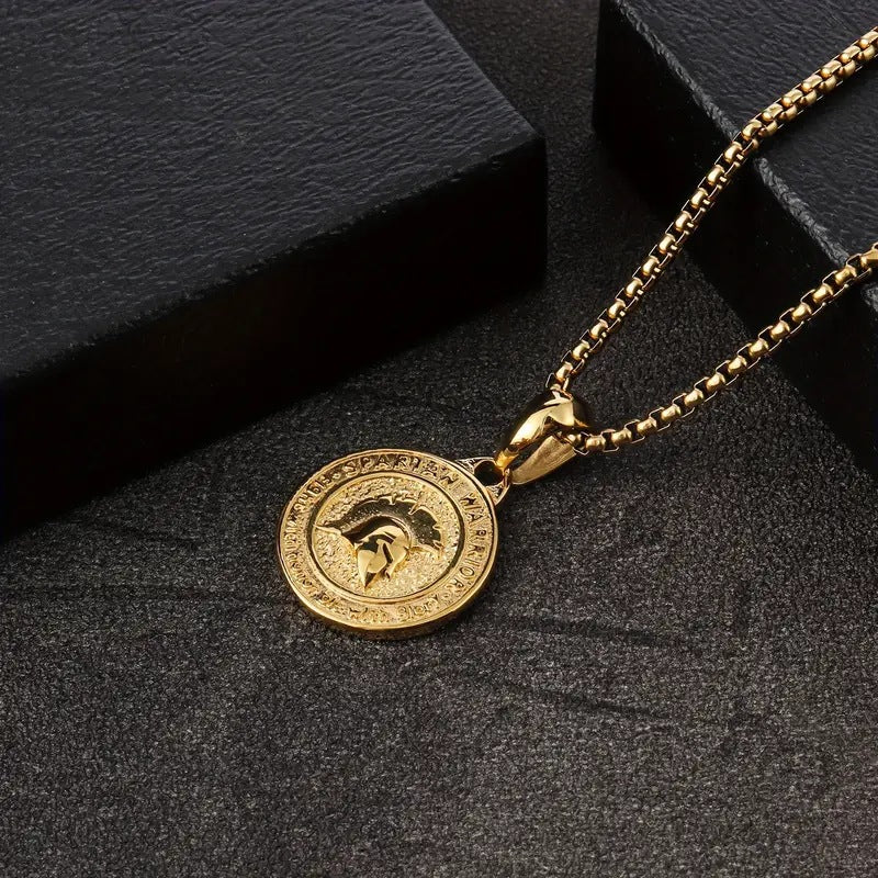 Chaîne Homme Gladiateur en ACIER TITANE plaqué Or ou Argent – Style Rétro et Puissant