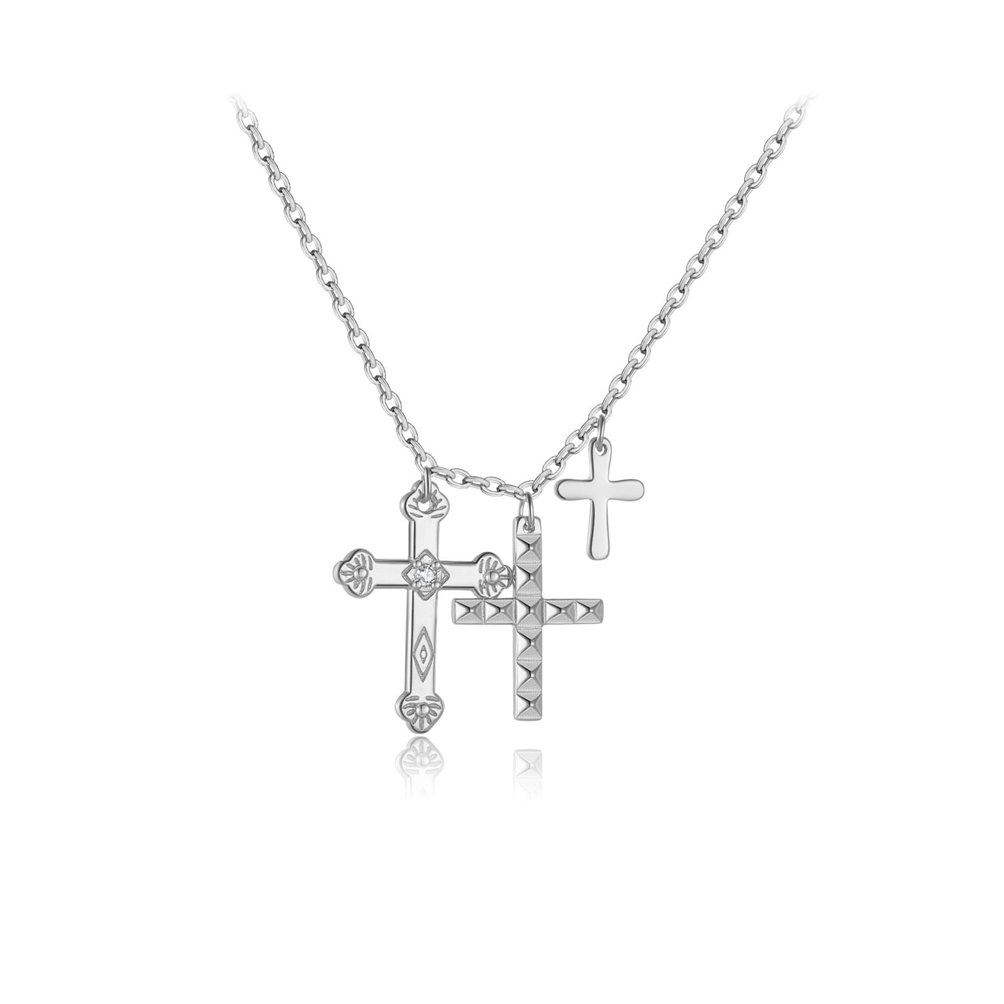 Chaîne Croix Plaqué OR 18k en ARGENT 925 – Élégance Moderne et Symbolique