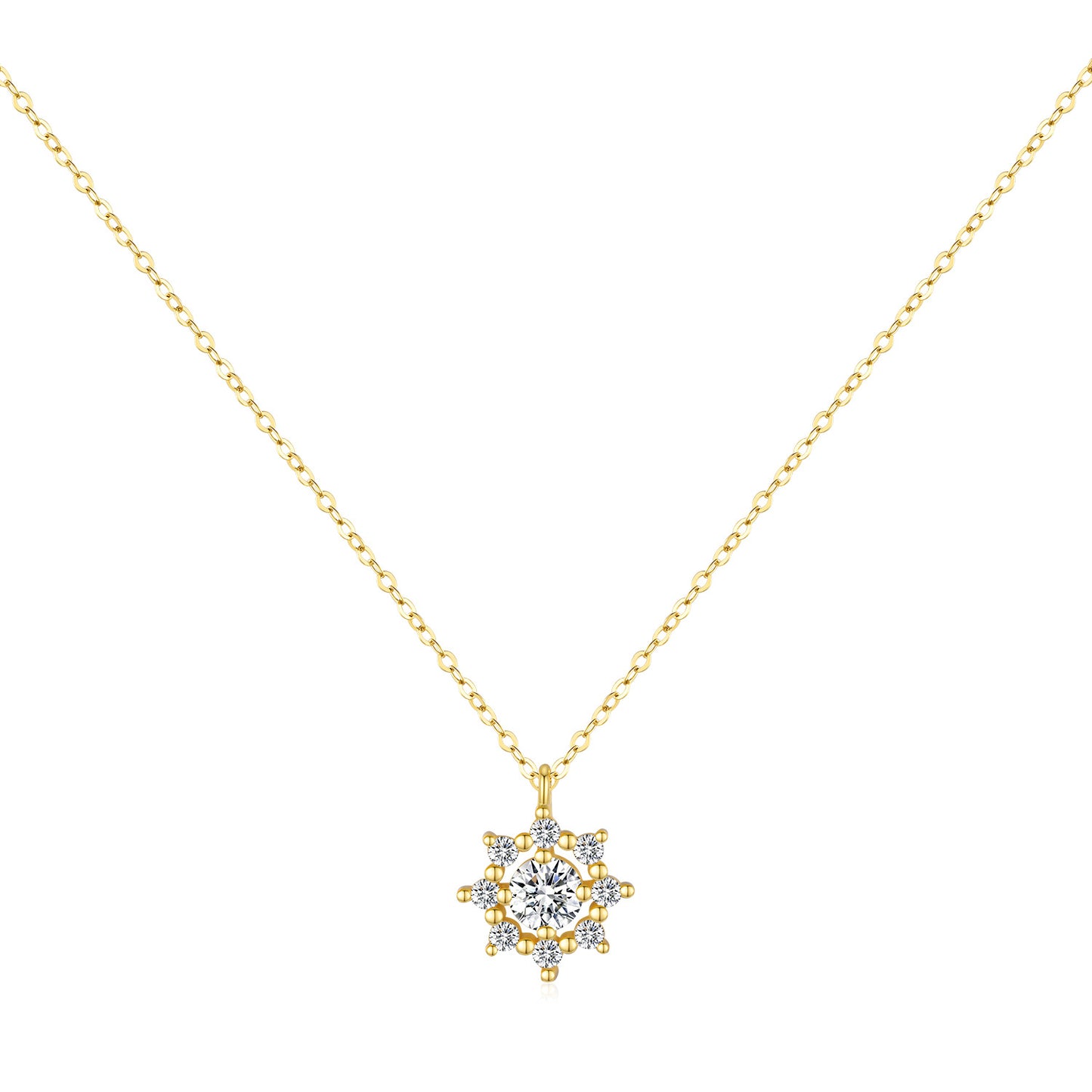 Chaîne Flocon de Neige en ARGENT S925 avec Moissanite – Éclat Givré et Élégance