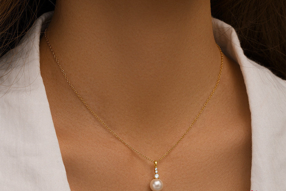 Chaîne Femme Perle ARGENT S925 – Élégance Chic & Intemporelle