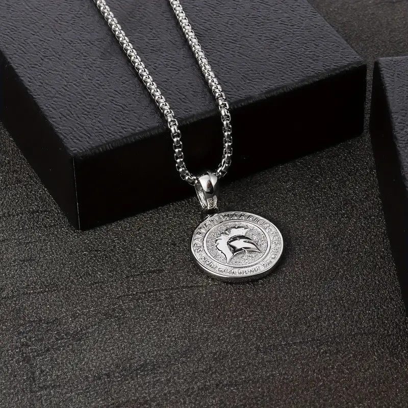 Chaîne Homme Gladiateur en ACIER TITANE plaqué Or ou Argent – Style Rétro et Puissant