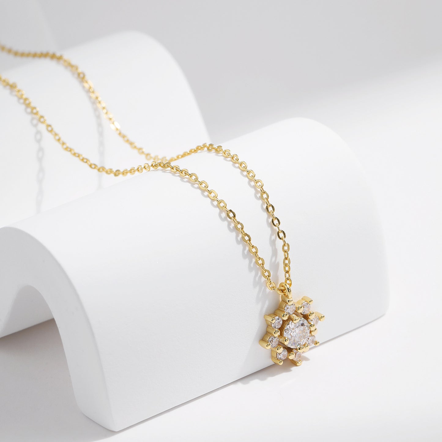 Chaîne Flocon de Neige en ARGENT S925 avec Moissanite – Éclat Givré et Élégance