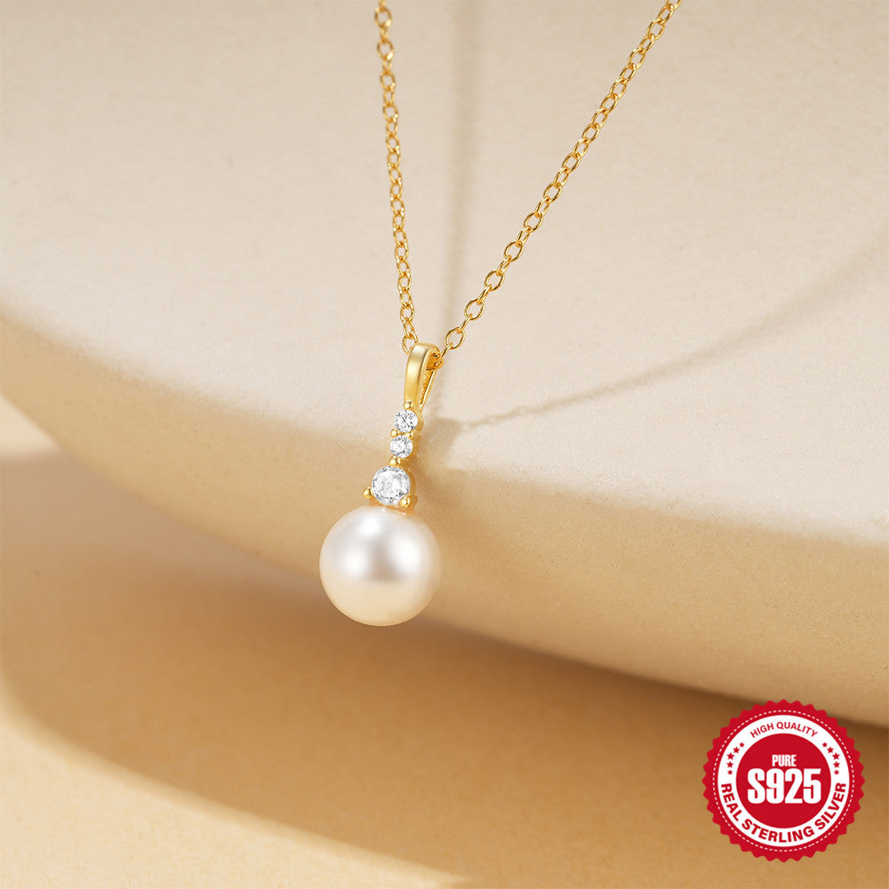 Chaîne Femme en ARGENT S925 avec Perle – Élégance Chic & Intemporelle