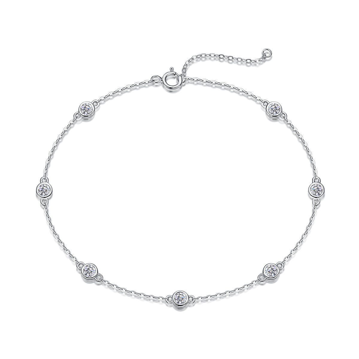 Bracelet en ARGENT S925 avec Diamants Mosan | Éclat de luxe à porter tous les jours