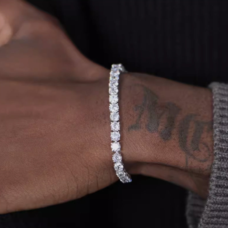 Bracelet Homme Tendance Unisexe en ARGENT S925 ultra-brillant