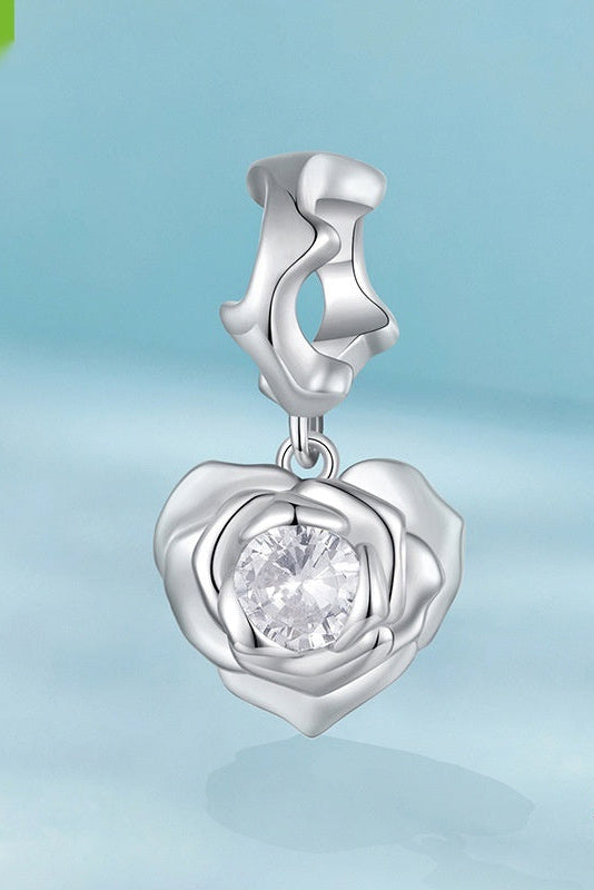 Collier Femme Rose Coeur Argent 925 – Symbole d’Amour et Romantisme