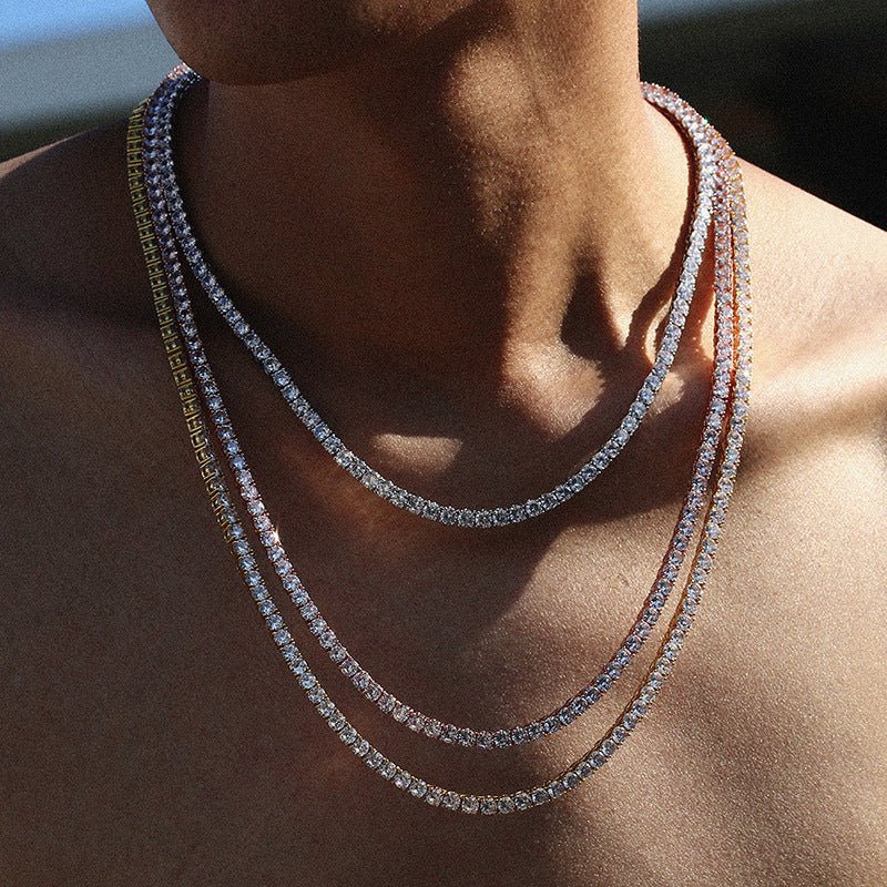 Collier de Luxe Urbain en ARGENT S925 et Moissanite – Éclat précieux, style affirmé