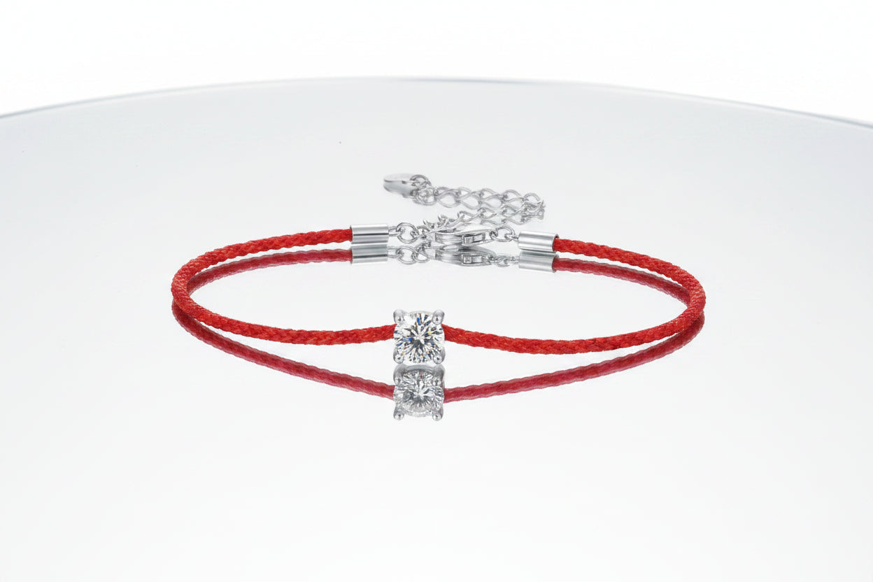 Bracelet Fil Rouge Femme avec Pierre – Chance, Protection & Élégance