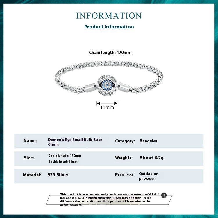 Bracelet Oeil en ARGENT S925 avec Zircon – Délicat et Moderne