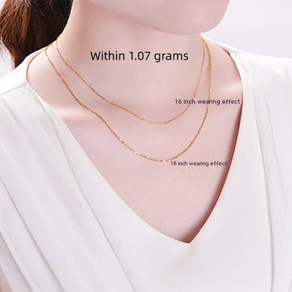 Chaîne en OR jaune 18 carats pour femme – Maillons ronds minimalistes