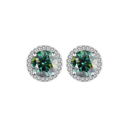 Boucles d’Oreilles en Argent 925 avec Moissanite – Élégance Céleste
