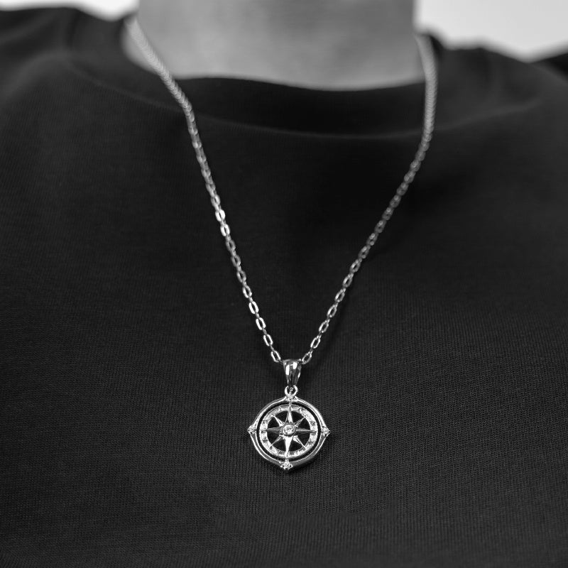 Collier Boussole en Argent 925 – Symbole de Direction et Liberté
