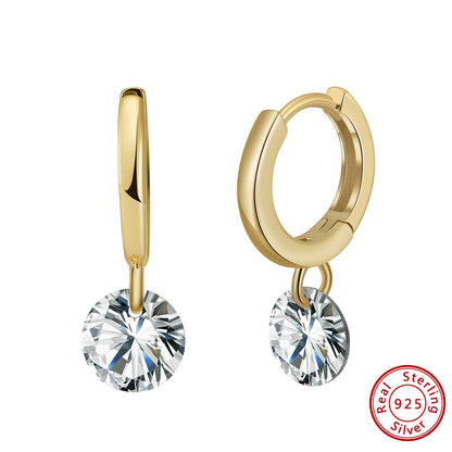 Mini Boucles d’oreilles délicates plaqué OR 14k en ARGENT S925 et Zircon – Brillance tendance et intemporelle