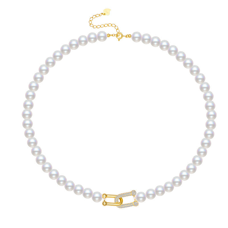 Collier de Perles de Coquillage avec Fermoir Vachette en ARGENT 925 – Élégance Naturelle et Luxe Léger Personnalisé