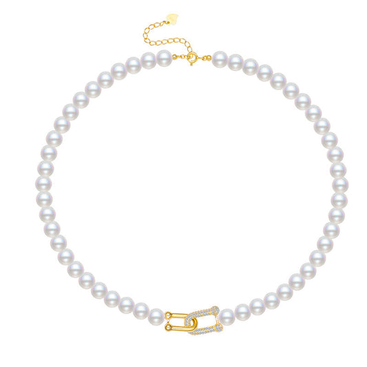 Collier Femme Perles de Coquillage en ARGENT 925 – Élégance Naturelle