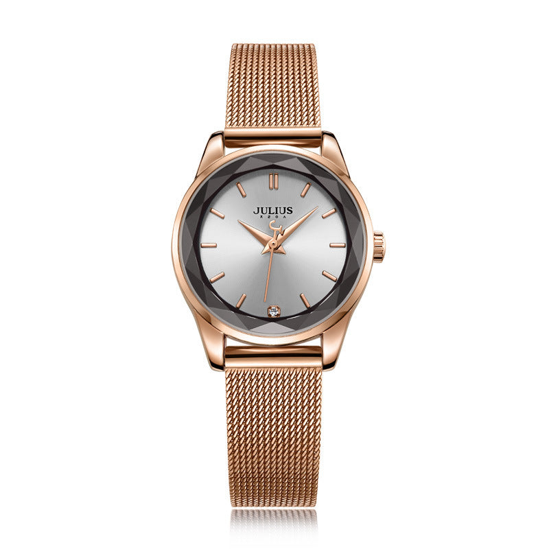 Montre Femme Tendance Étanche avec Mouvement Japonais – Élégance Compacte