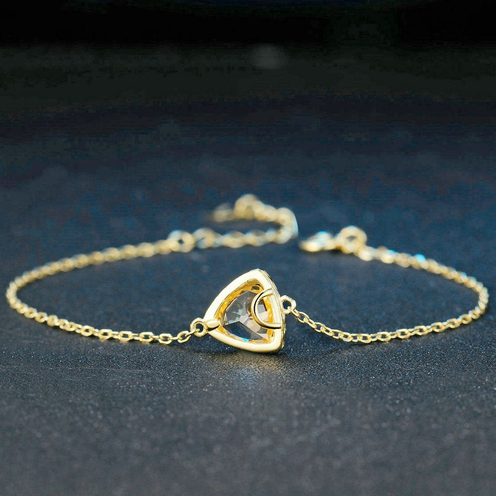 Bracelet Femme en Argent 925 avec Citrine Naturelle – Élégance Dorée