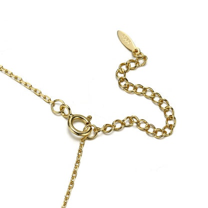 Collier Femme en Argent 925 avec Pendentif Goutte Brillant