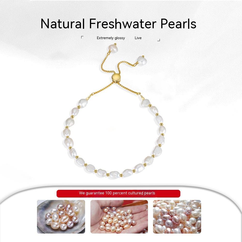 Bracelet en ARGENT S925 et PERLES d’Eau Douce – Élégance Naturelle & Finition Or 14K ou Platine