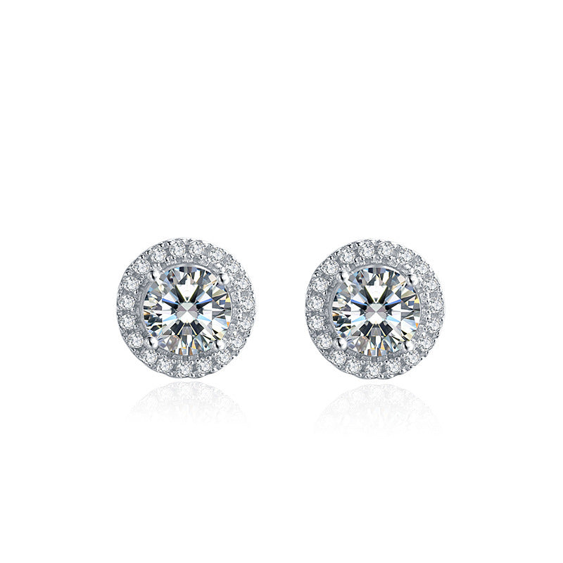 Boucles d'oreilles en Moissanite et ARGENT 925 – Élégance vintage