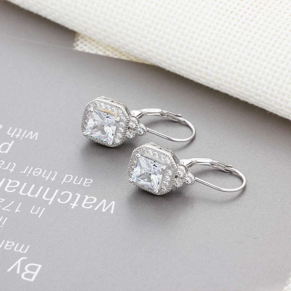 Boucles d’oreilles Couronne en ARGENT S925 avec Strass - Chic Intemporel