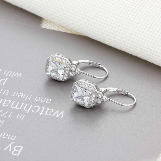 Boucles d’oreilles Couronne en ARGENT S925 avec Strass - Chic Intemporel