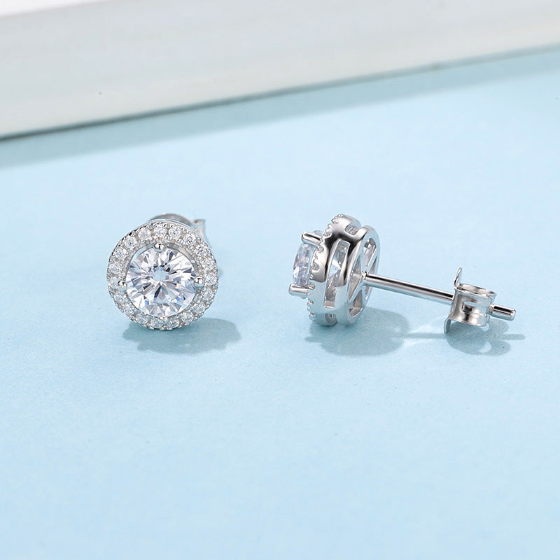Boucles d'oreilles en Moissanite et ARGENT 925 – Élégance vintage
