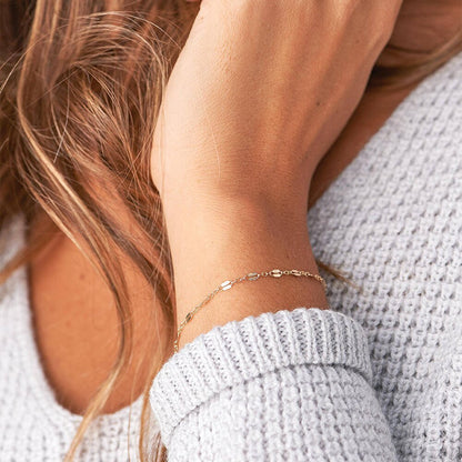 Bracelet Chaîne en ACIER INOXYDABLE 316L plaqué OR 14K – Élégance intemporelle pour femme