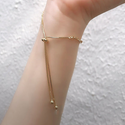 Bracelet Chaîne Mini en ARGENT 925 Plaqué OR – Élégance Discrète et Moderne