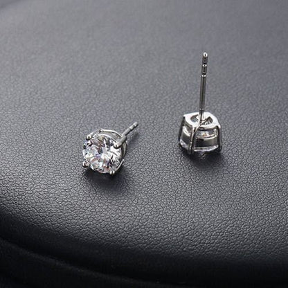 Boucles d’oreilles Ronde minimalistes en ARGENT S925 avec Zircon  – Élégance Épurée